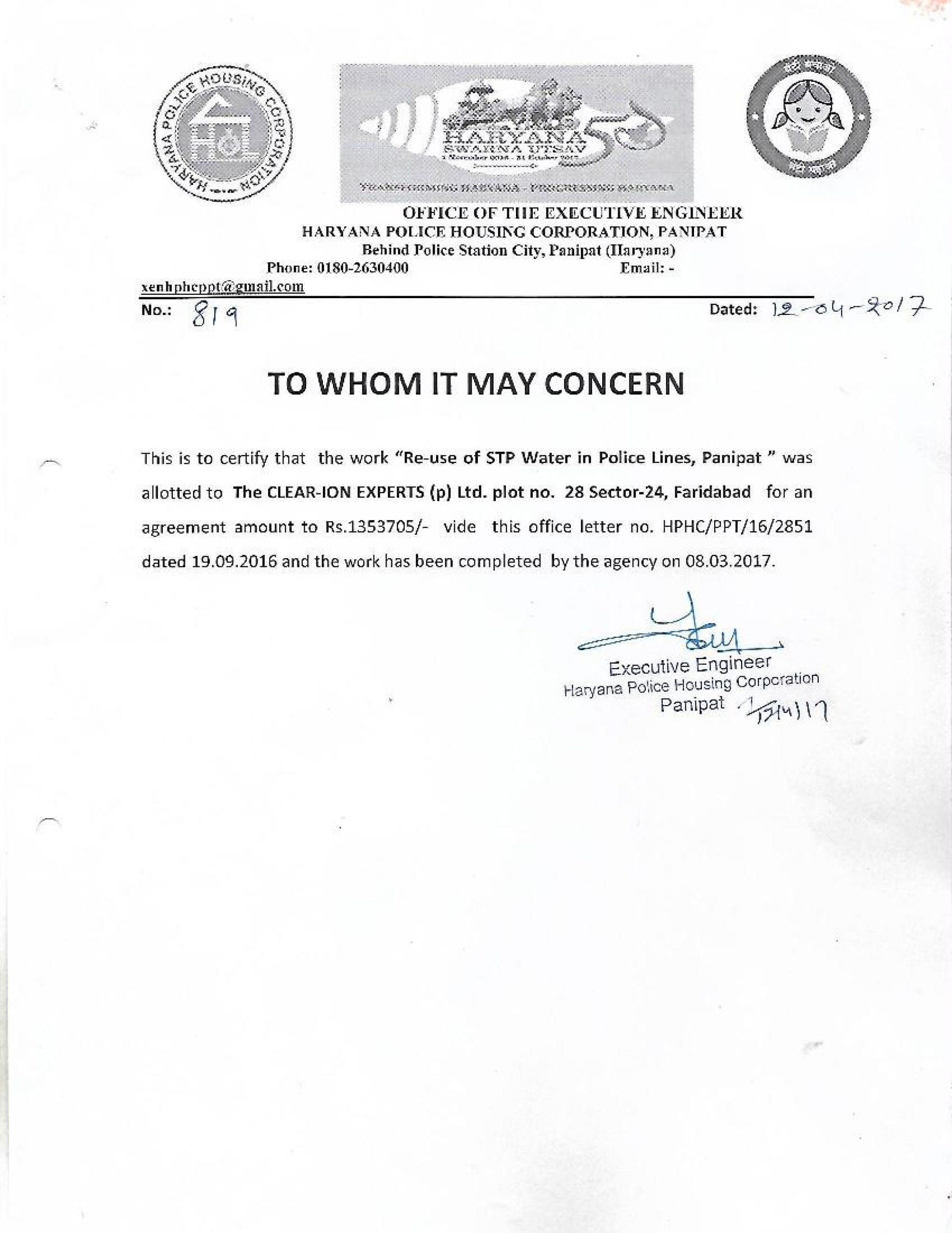 Govt Dept Certificate Page 9